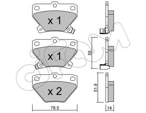 set placute frana,frana disc