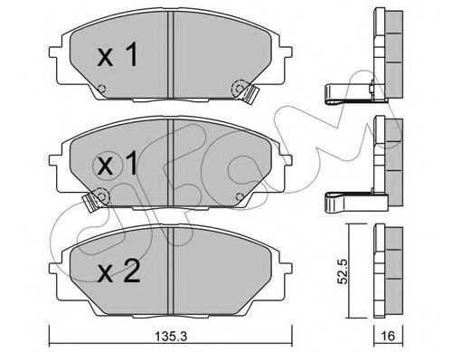 set placute frana,frana disc