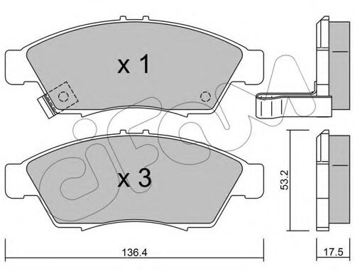 set placute frana,frana disc