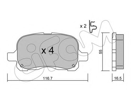 set placute frana,frana disc