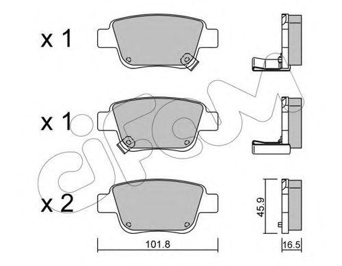 set placute frana,frana disc