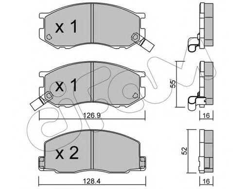 set placute frana,frana disc