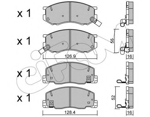 set placute frana,frana disc