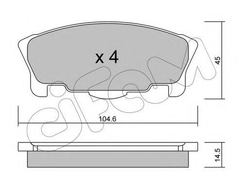 set placute frana,frana disc