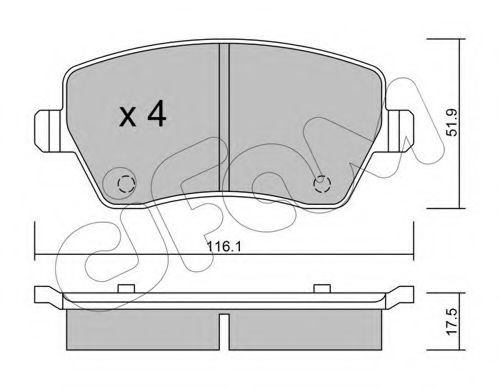 set placute frana,frana disc