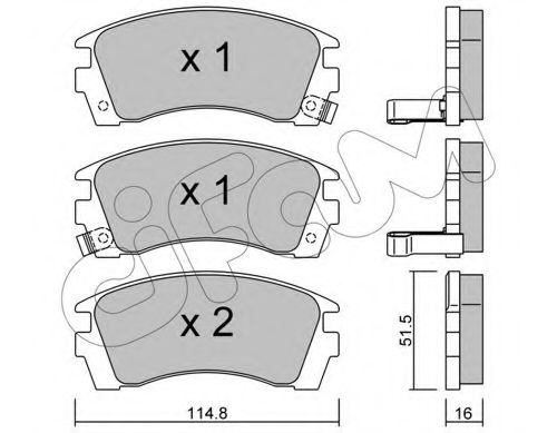 set placute frana,frana disc