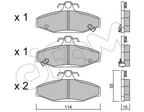 set placute frana,frana disc