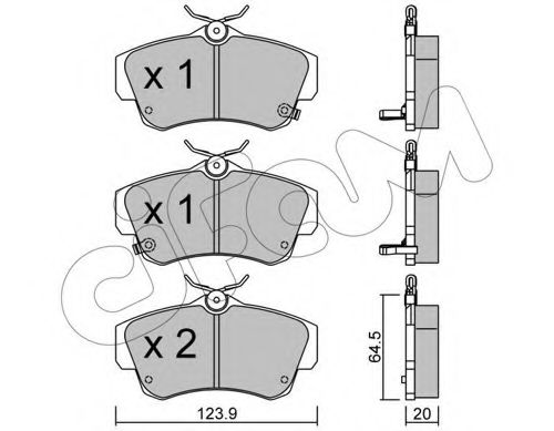 set placute frana,frana disc