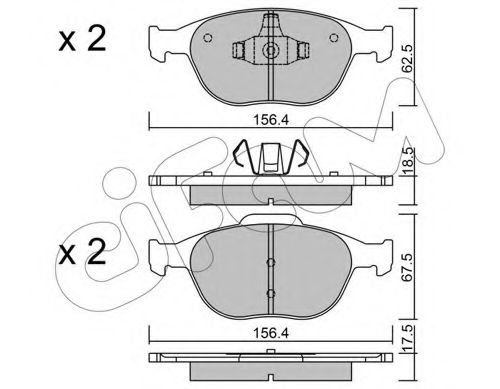 set placute frana,frana disc