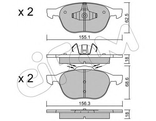 set placute frana,frana disc