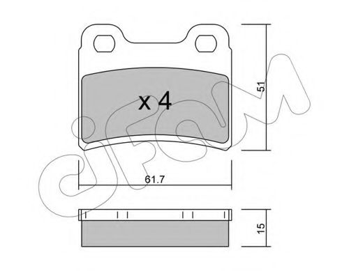 set placute frana,frana disc