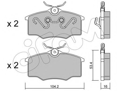 set placute frana,frana disc