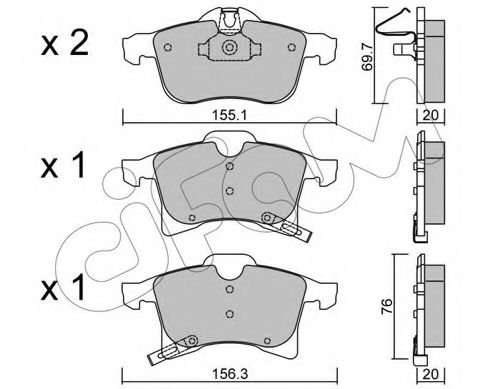 set placute frana,frana disc