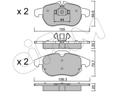 set placute frana,frana disc