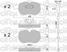 set placute frana,frana disc