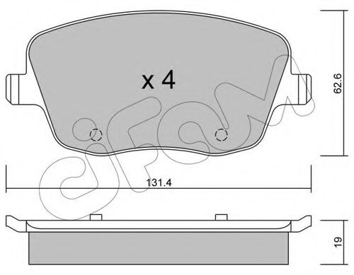 set placute frana,frana disc