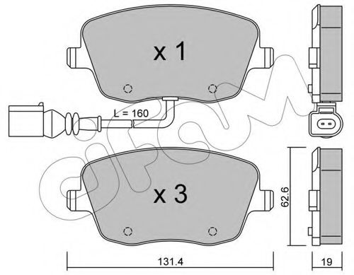 set placute frana,frana disc