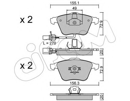 set placute frana,frana disc