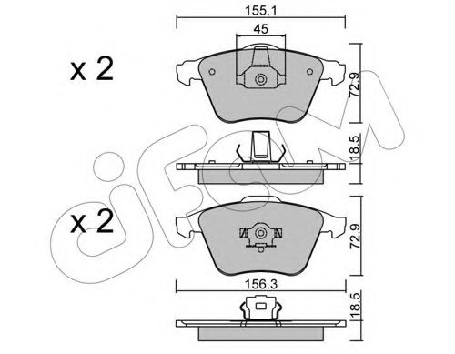 set placute frana,frana disc