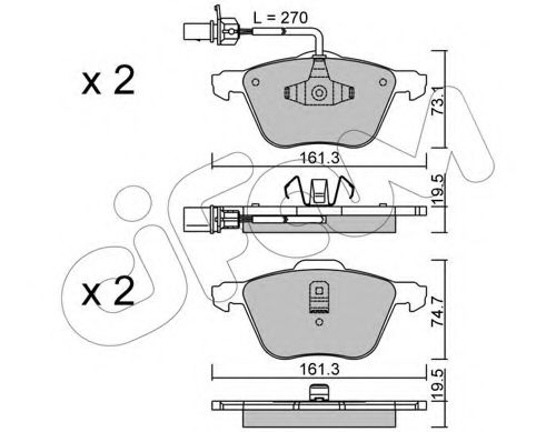 set placute frana,frana disc