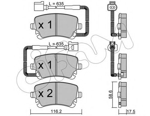 set placute frana,frana disc