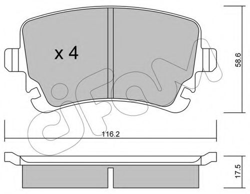 set placute frana,frana disc