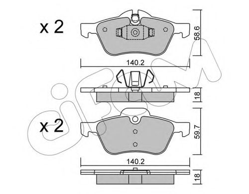 set placute frana,frana disc