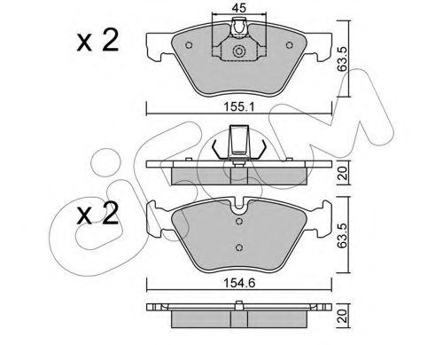 set placute frana,frana disc