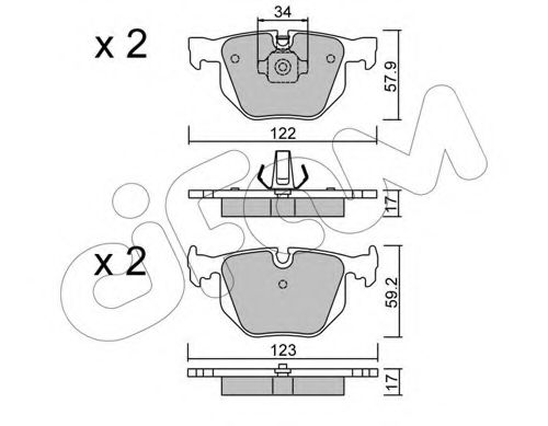 set placute frana,frana disc