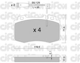 set placute frana,frana disc