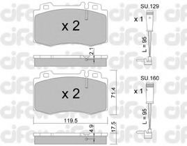 set placute frana,frana disc