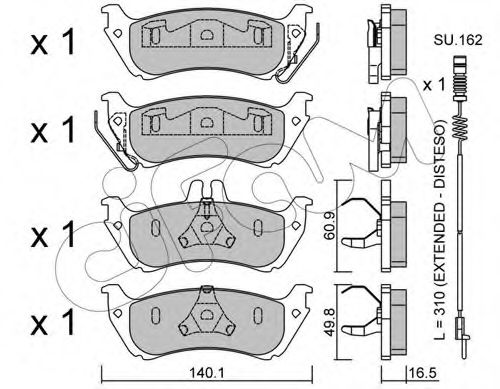 set placute frana,frana disc