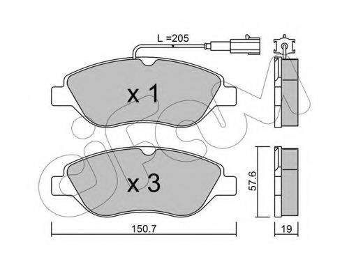 set placute frana,frana disc