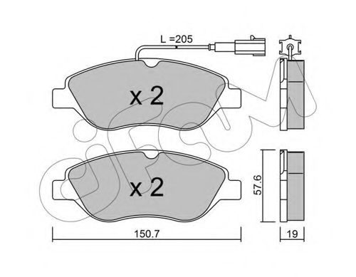 set placute frana,frana disc