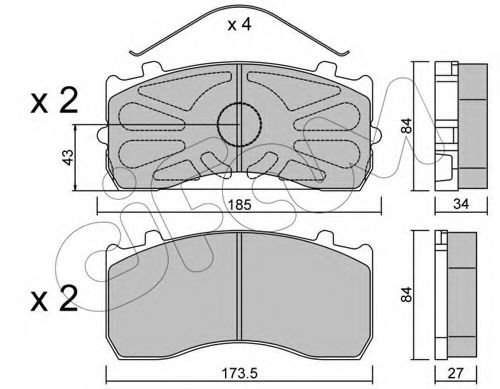 set placute frana,frana disc