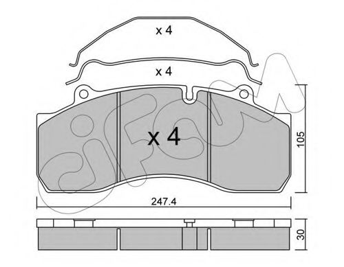 set placute frana,frana disc