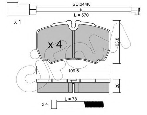 set placute frana,frana disc