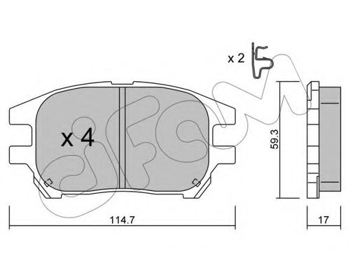 set placute frana,frana disc