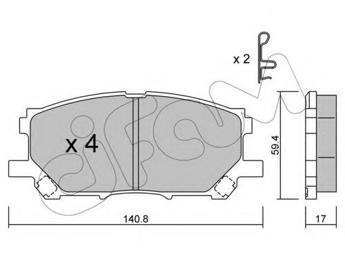 set placute frana,frana disc