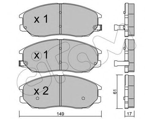 set placute frana,frana disc