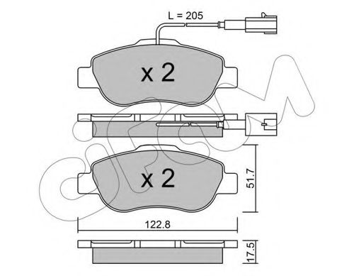 set placute frana,frana disc