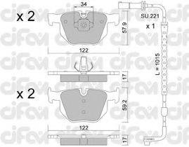 set placute frana,frana disc