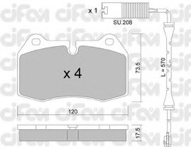 set placute frana,frana disc