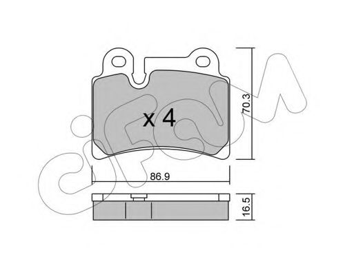 set placute frana,frana disc