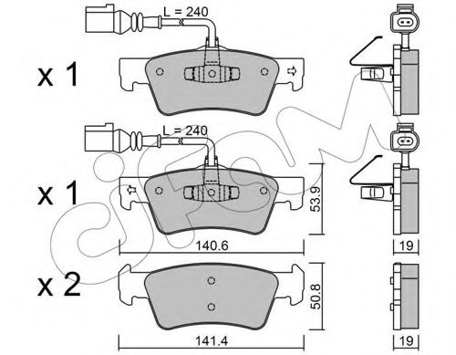 set placute frana,frana disc