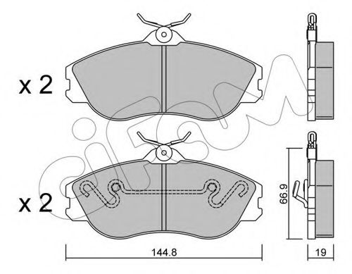 set placute frana,frana disc