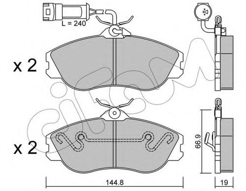 set placute frana,frana disc