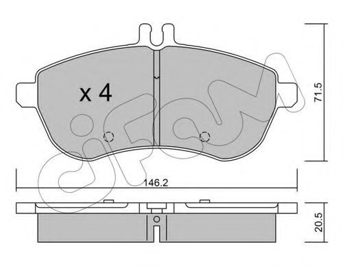 set placute frana,frana disc