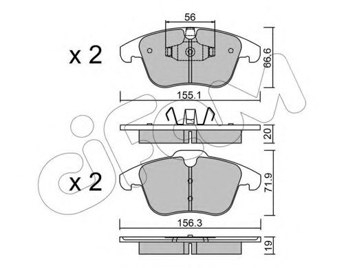 set placute frana,frana disc