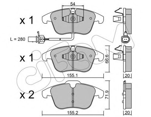 set placute frana,frana disc